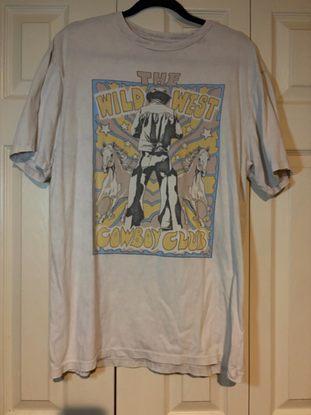 Wild West Cowboy Club Graphic Tee - White